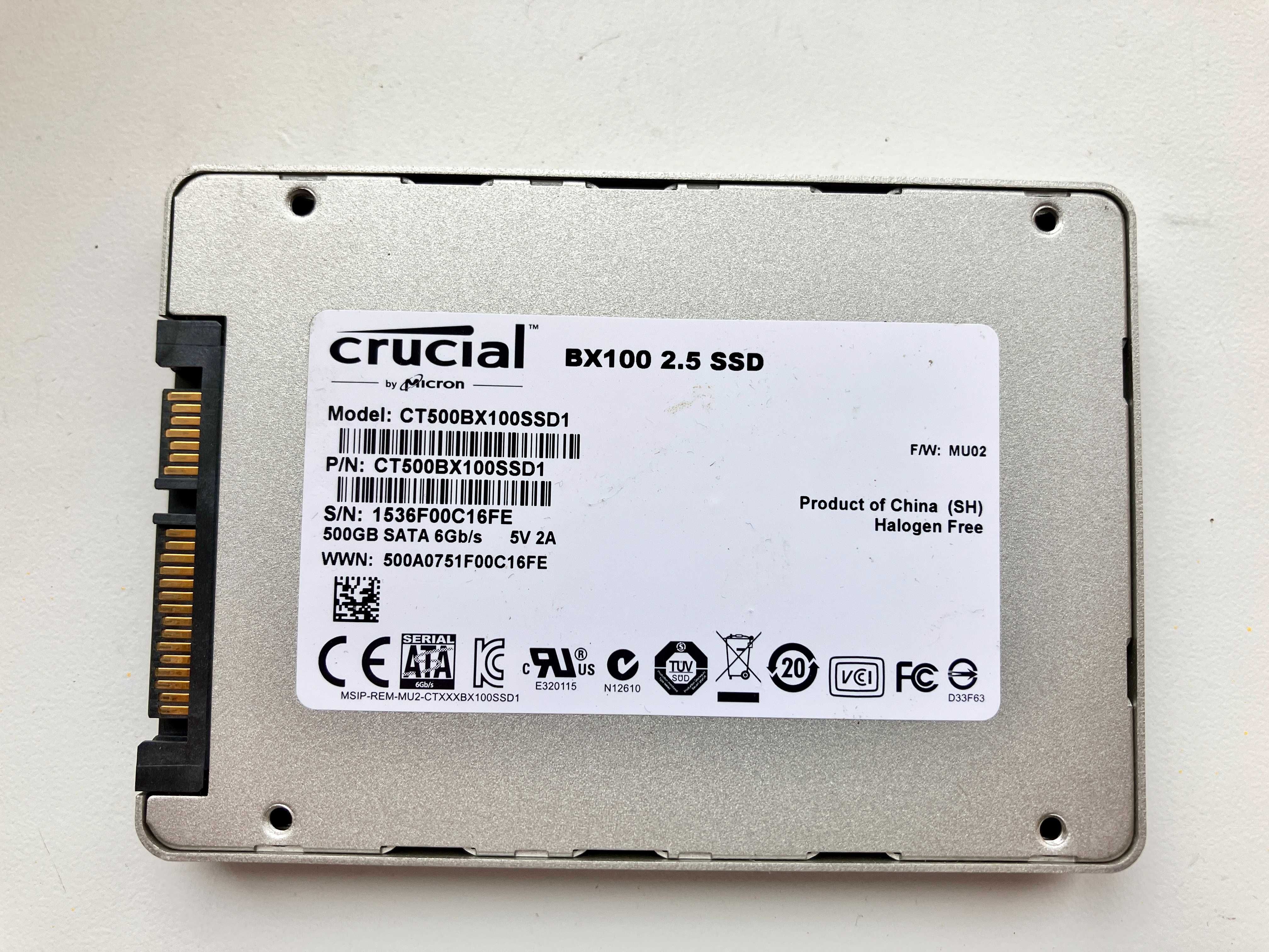 Надежный SSD Crucial BX100 250GB 2.5" SATAIII 3D TLC