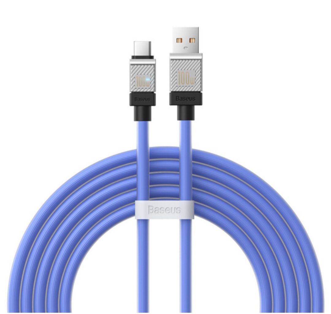Baseus CoolPlay Series EOL Kabel 100W USB - Typ-C 2m. Niebieski