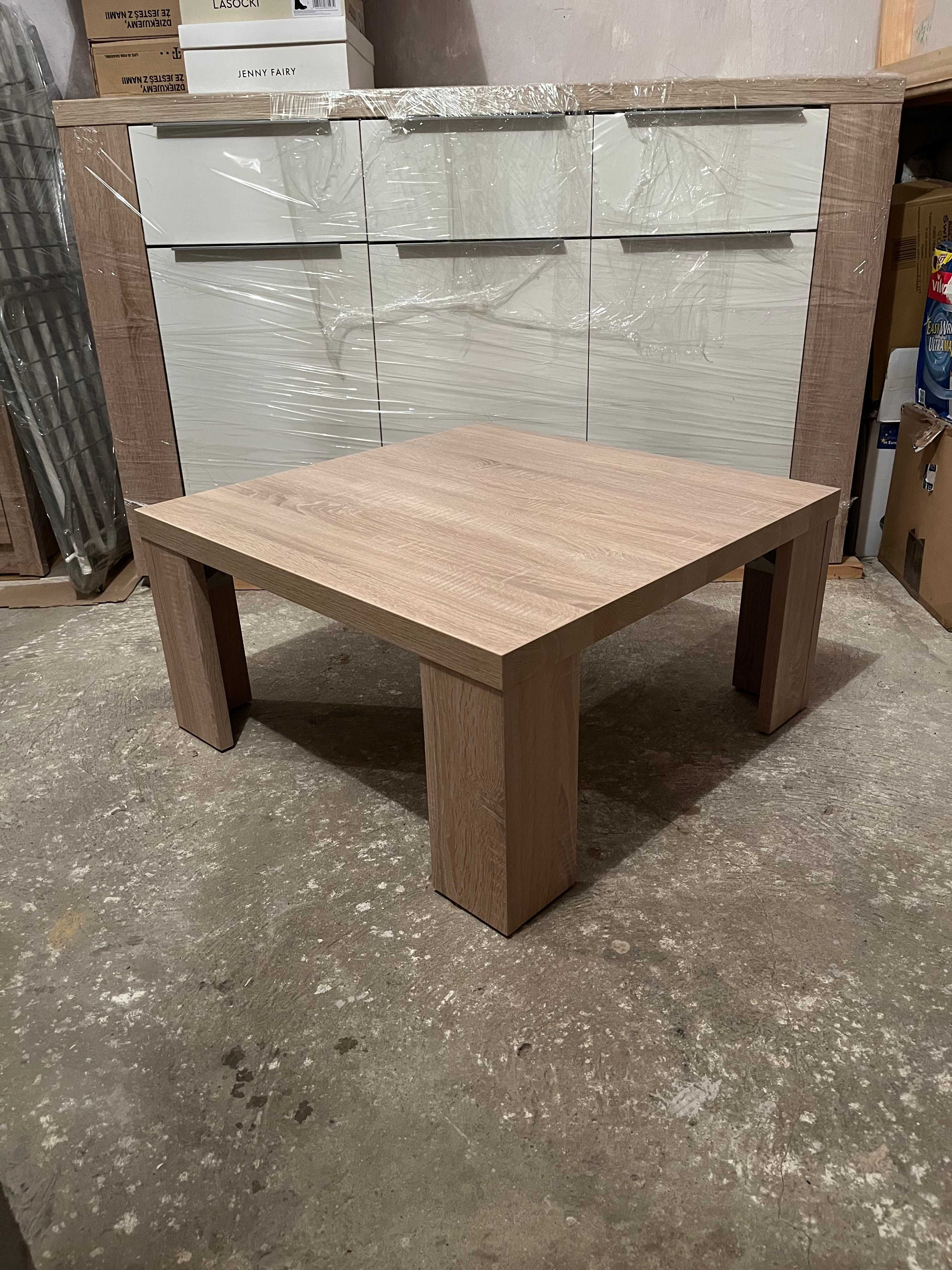Stół Stolik Kawowy, Nowy! Dąb Sonoma, 70x70x35, Bardzo Ładny i Masywny