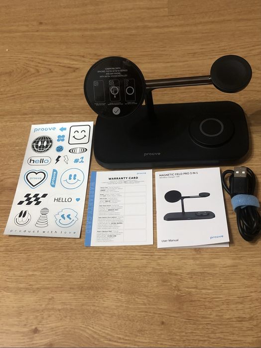 бездротова магнітна зарядка Proove Magnetic Field Pro 3in1 Qi2