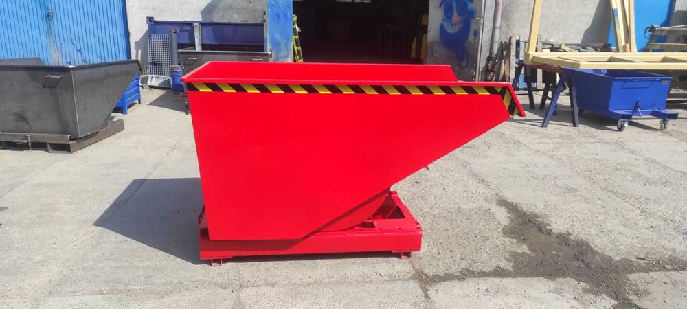 Kontener samowyładowczy TK 1,1 m3, koleba do wózków widłowych