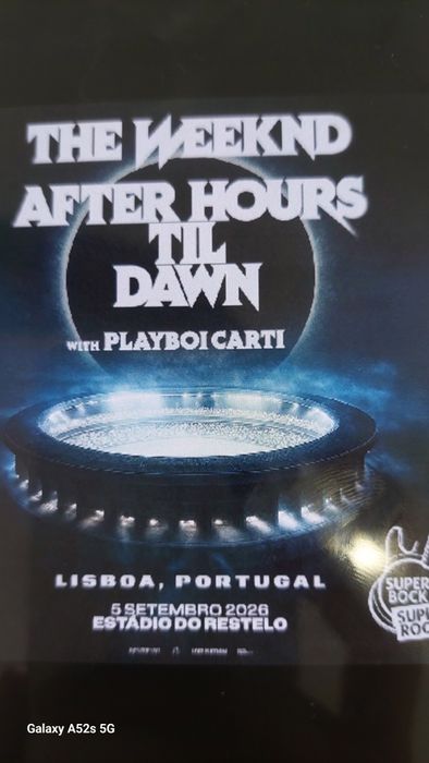 Bilhetes para o concerto do The Weeknd Lisboa