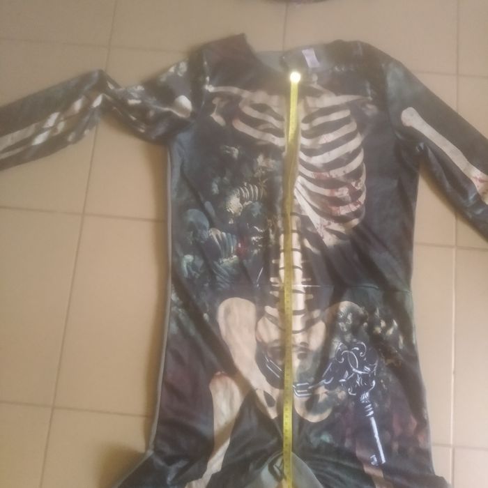 Strój kościotrupa z czapką/maską Halloween na 11-12 lat