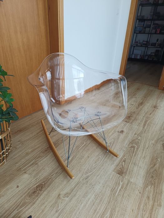 Cadeira baloiço com pés Madeira