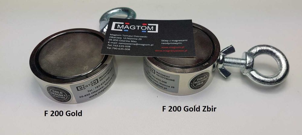 Magnes neodymowy do poszukiwań F200 GOLD ZBIR 75x32 NOWOŚĆ MAGTOM