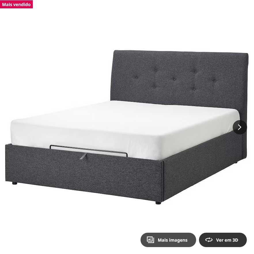 Cama IDANAS | IKEA | Nova | 160x200 cm| Inclui colchão