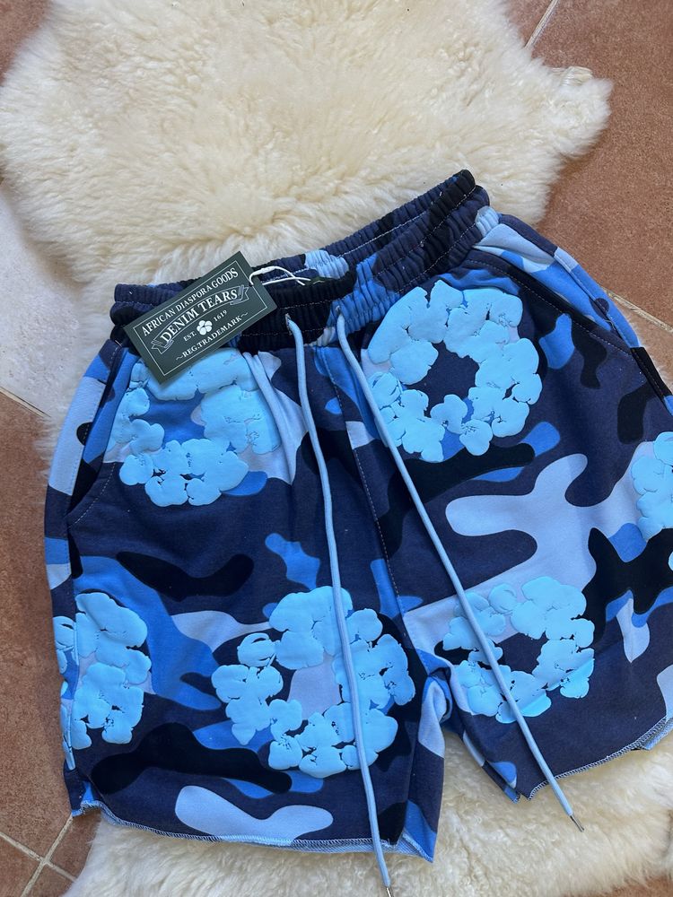 Шорти Denim Tears × Варе шорти денім тіарс бейп сині зелені рожеві