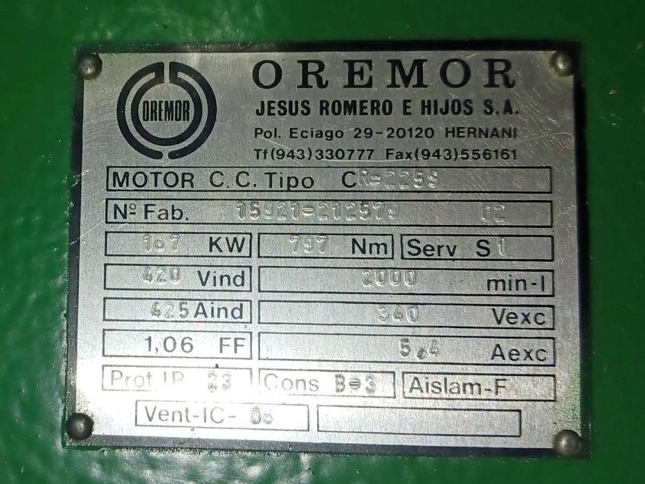 Silnik elektryczny prądu stałego 167kW 240 kW 2000 obr DC 225S 225L