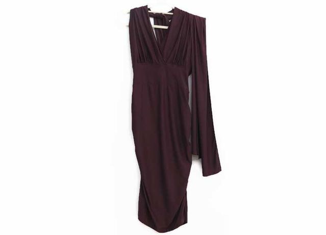 Avon sukienka ciążowa M/L fioletowa fuksja długie elastyczna