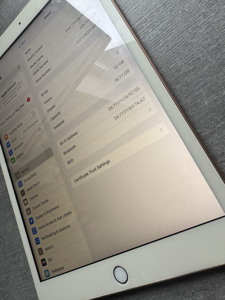 iPad 7 покоління. 32GB. Gold. Без обмежень. Гарантія