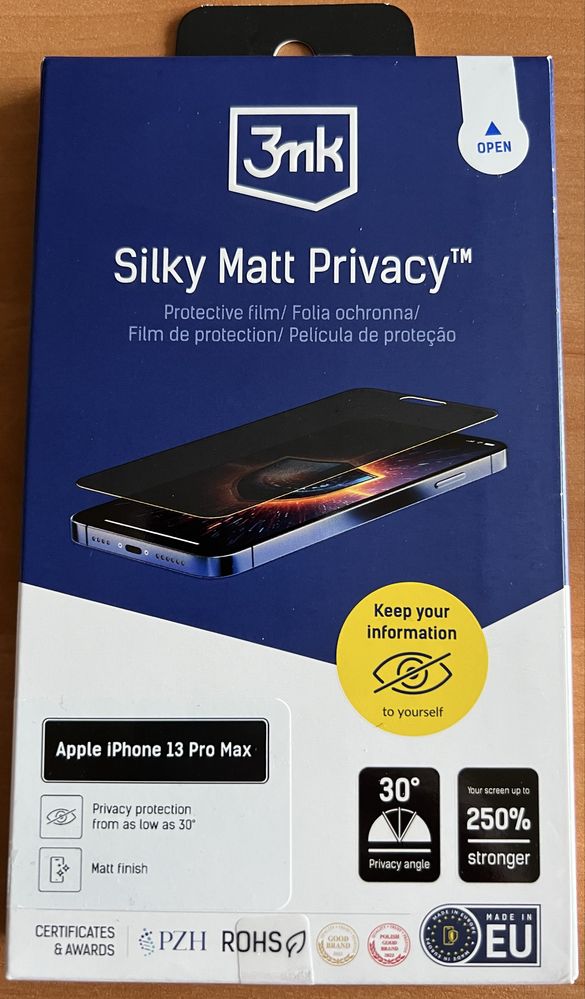 3mk folia prywatyzująca Silky Matt Privacy iPhone 13 Pro Max
