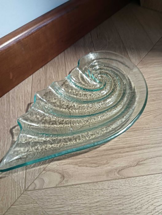 Patera szklana muszla muszelka ozdobna talerz