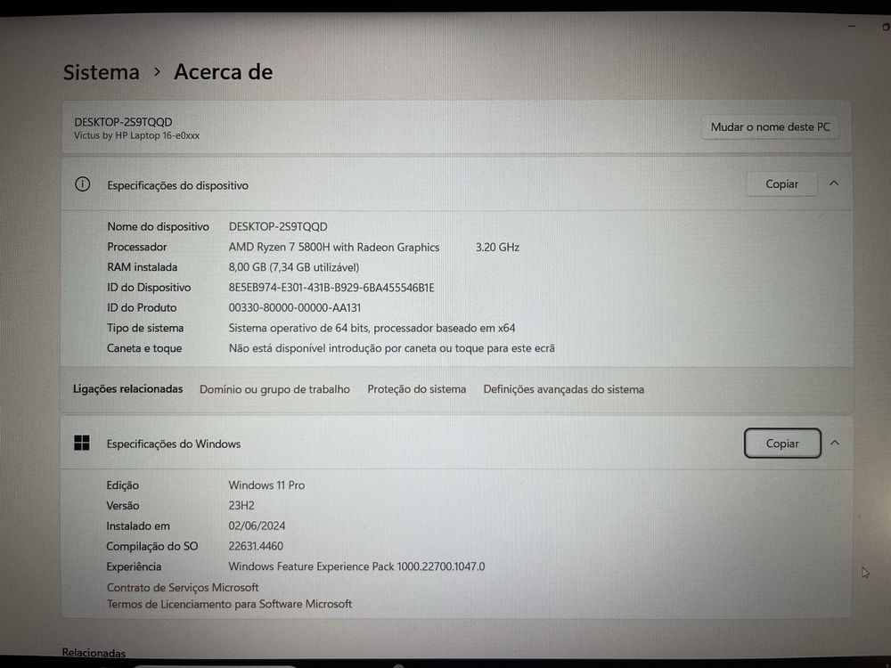 Portatil HP Victus