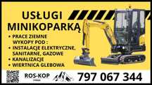 Usługi minikoparką wiertnica ROS-KOP