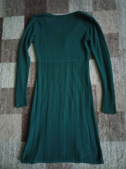 sukienka dzianinowa butelkowa zieleń