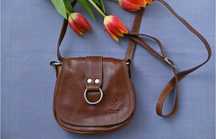 włoska torebka ze skóry Genuine Leather Vera Pelle