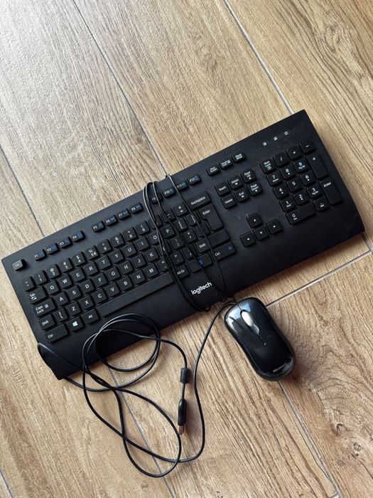 Zestaw klawiatura + Myszka Usb Logitech K280e Microsoft Optical Mouse