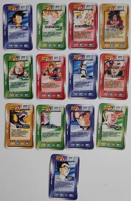 Karty Dragon Ball Chio Z oraz GT - do gry - cena za 1 szt.