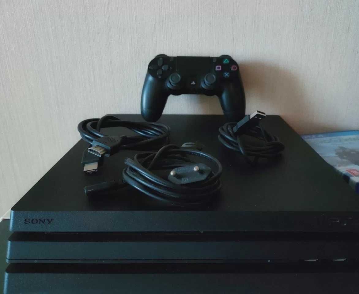 Приставка Sony Playstation 4 pro ps4 1tb + 8 ігор