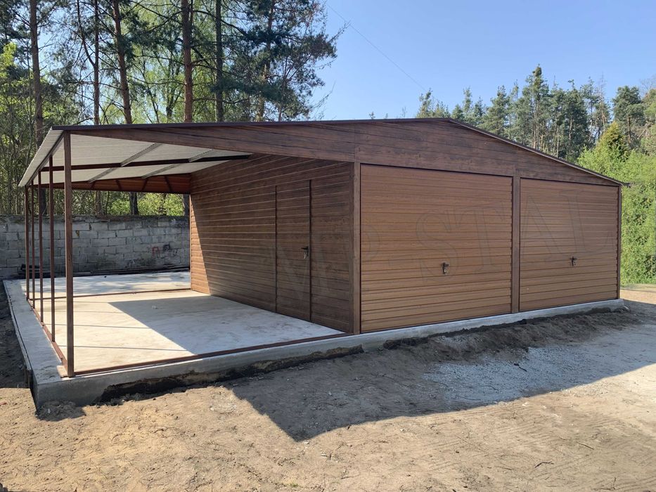 Garaże PREMIUM z wiatą boczną