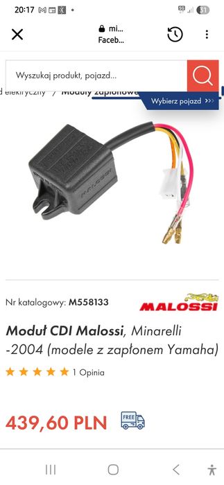 Moduł Zapłonowy CDI Malossi Nowy do Aprilia Sr50 Yamaha Aerox