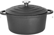 duży żeliwny GARNEK żeliwo indukcja gaz, ognisko 26 cm 4,8 L