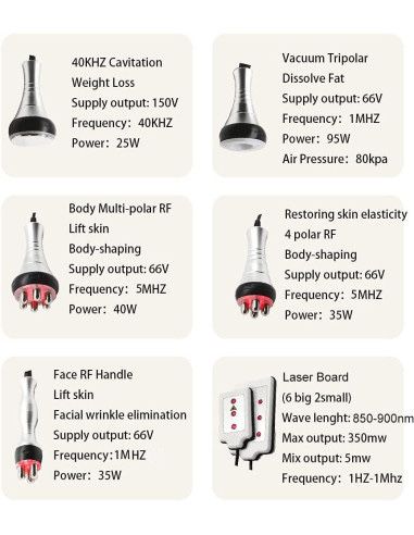 Maquina Cavitaçao / Radiofrequencia/Vacuo/infravermelhos/lipolaser