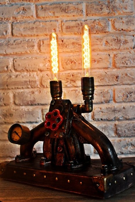 Industrial loft steampunk оформление пабов баров стветильник