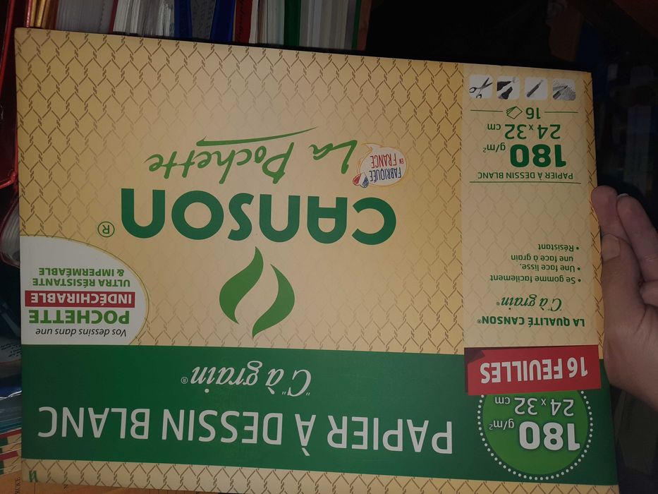 Packs 16 Folhas Canson 180g 24x32