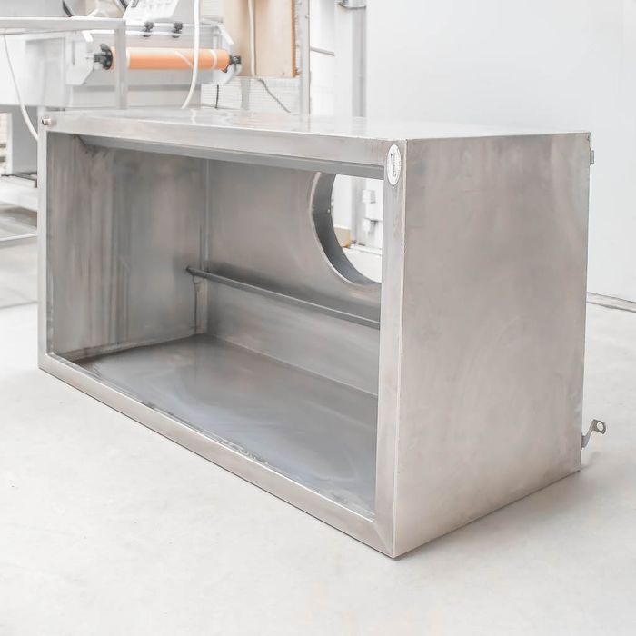 Okap gastronomiczny skrzyniowy 100x60x50 cm stal nierdzewna