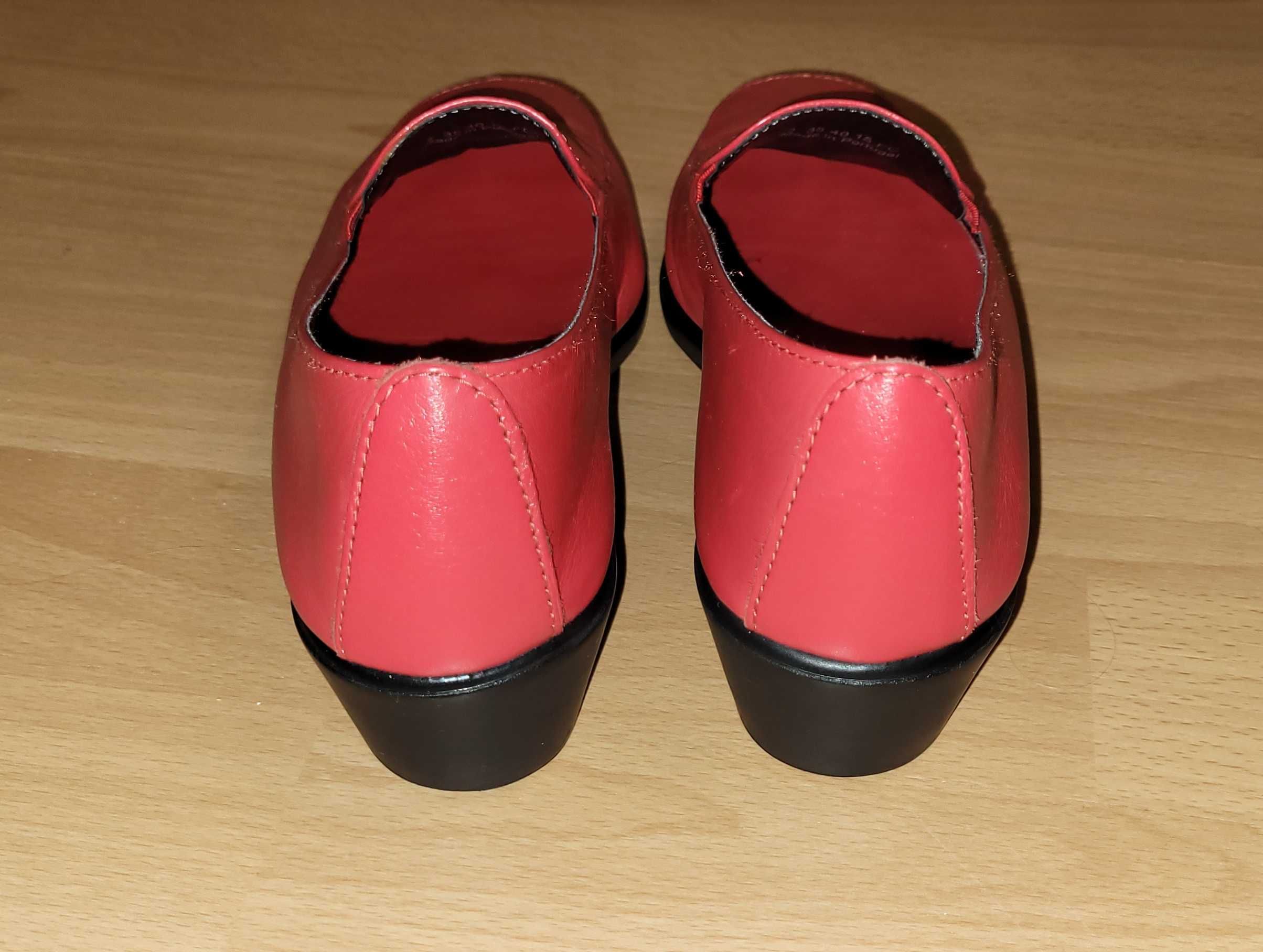 Sprzedam  używane, skórzane, czerwone damskie buty Aerosoles rozm. 36