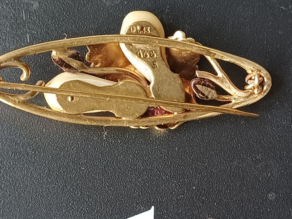 Złota Broszka myśliwska zloto 333