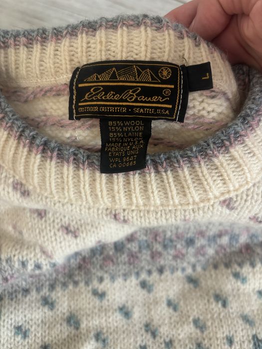 Sweter wełniany zimowy wzór m l
