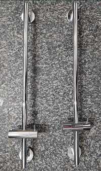 Suporte de parede para chuveiro metálico e regulável (2 unidades)