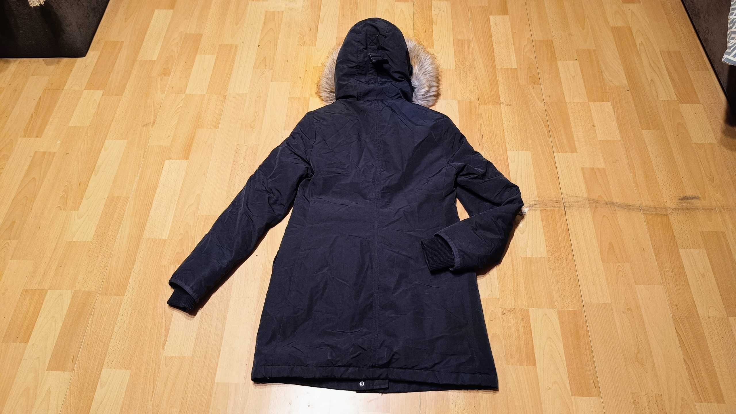 Damska zimowa kurtka puchowa 3/4 TOMMY JEANS TECHNICAL DOWN r.S st.bdb