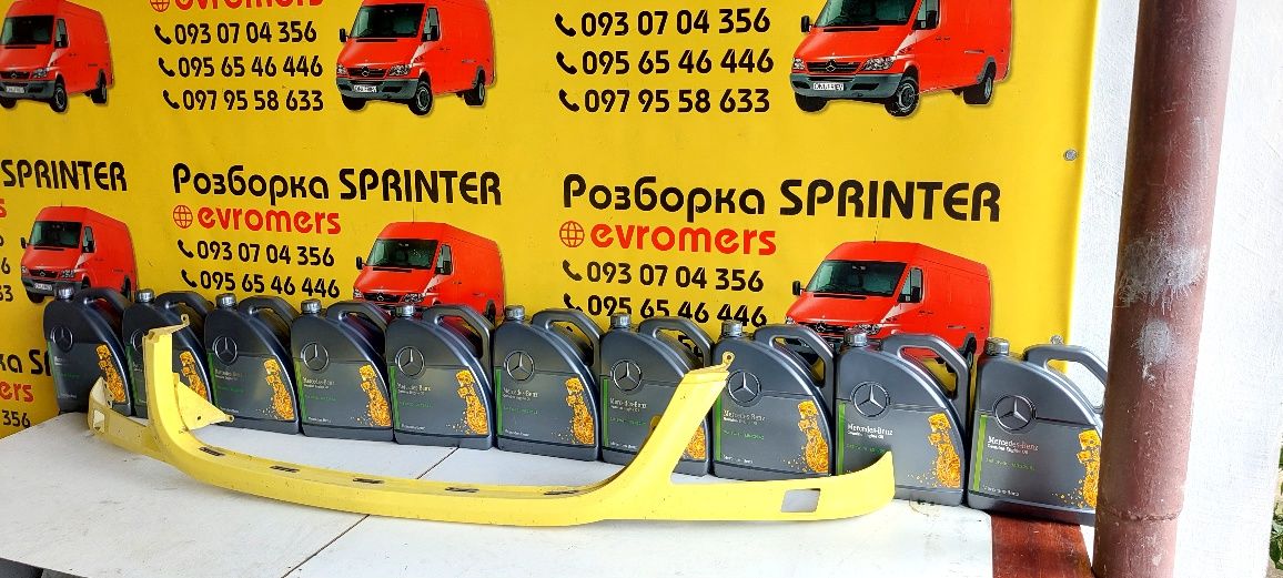 Передня планка під омивачі фар реснічка дорестайлінг Sprinter W906