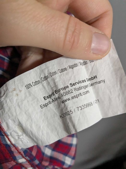 Esprit koszula flanelowa w kratę rozm. S