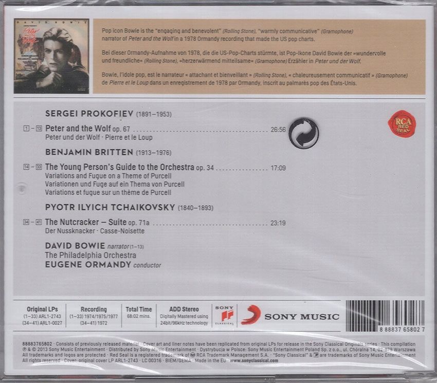 David Bowie Narrates Prokofiev's - Peter And The Wolf - CD