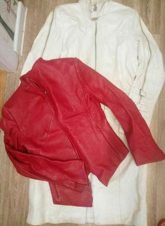 Молния 80 60 см белая красная блискавка кожа натурал пряжка куртка