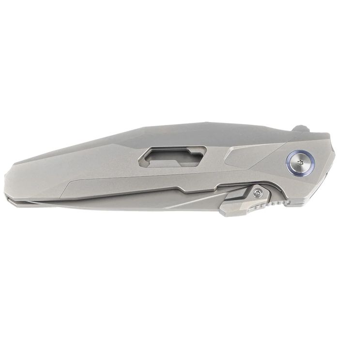 Nóż składany RikeKnife Shadow Clip Point Gray Titanium, Satin M390