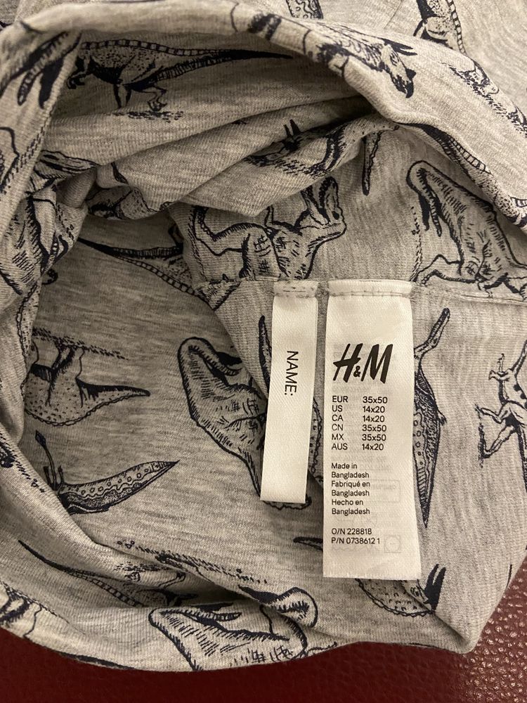 H&M komin szalik z bawelny w Dinozaury na 92/104 nowy