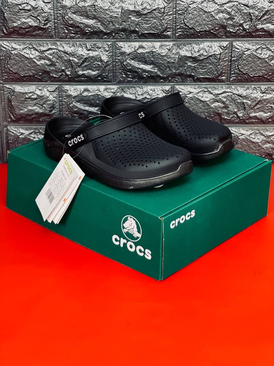 МУЖСКИЕ кроксы Crocs шлёпанцы Крокс чёрного цвета подростковые 36-45