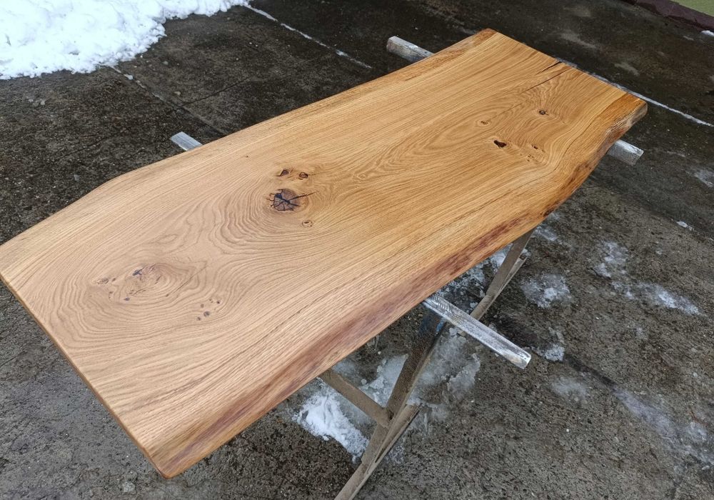 Blat dębowy Monolit •150x50• na stół biurko ławę Live Edge