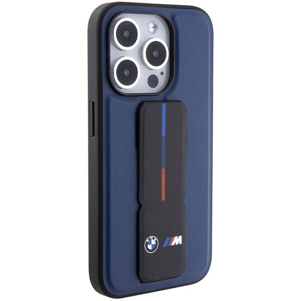 Etui BMW M Grip Stand Bicolor do iPhone 15 Pro 6,1" - Granatowy/Navy
