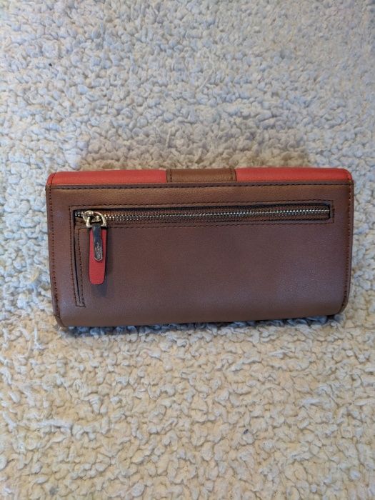 Porta-moedas / Carteira PARFOIS bege e laranja