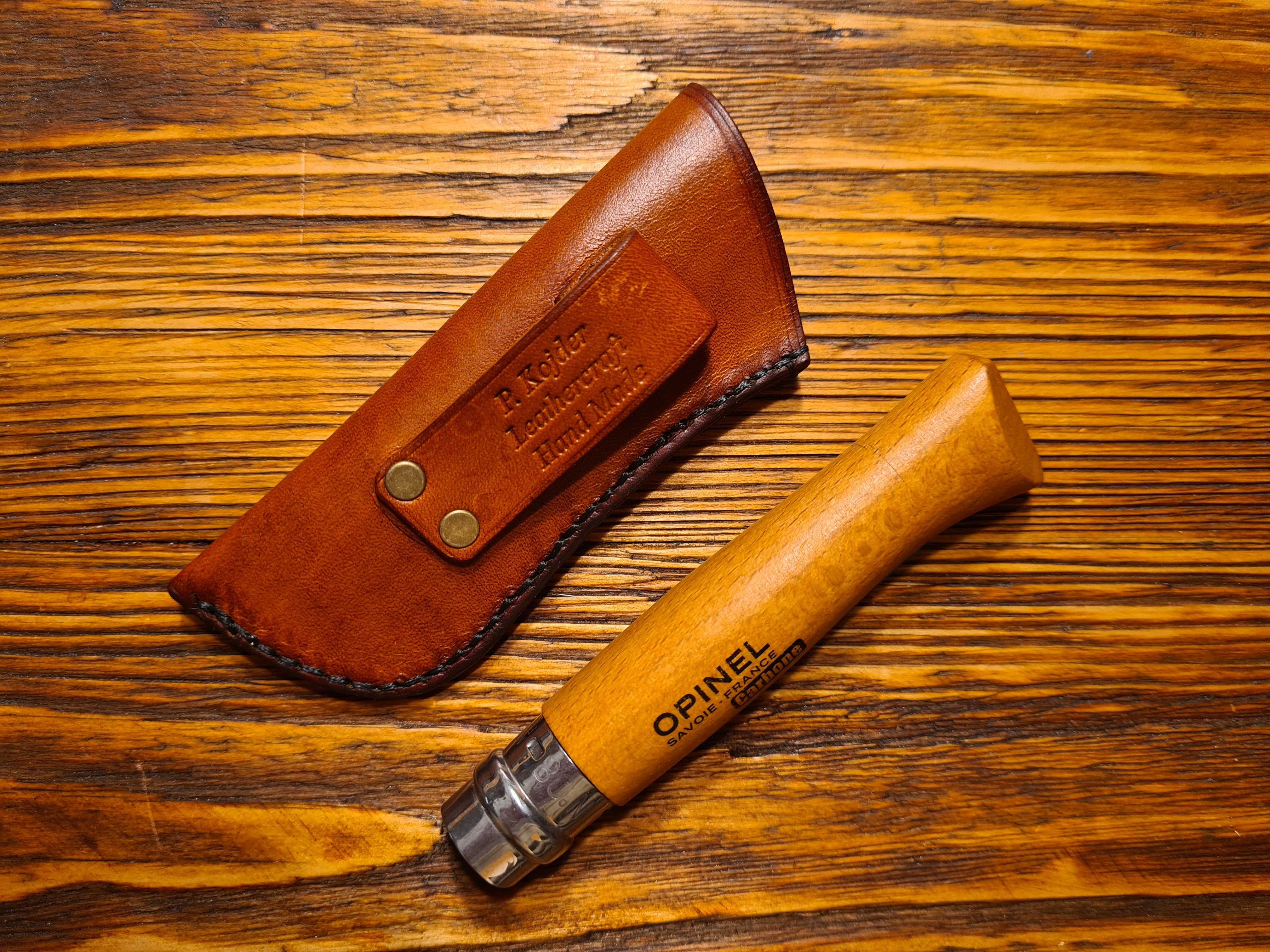 Opinel nr 8 etui, pokrowiec kabura skóra nat. EDC