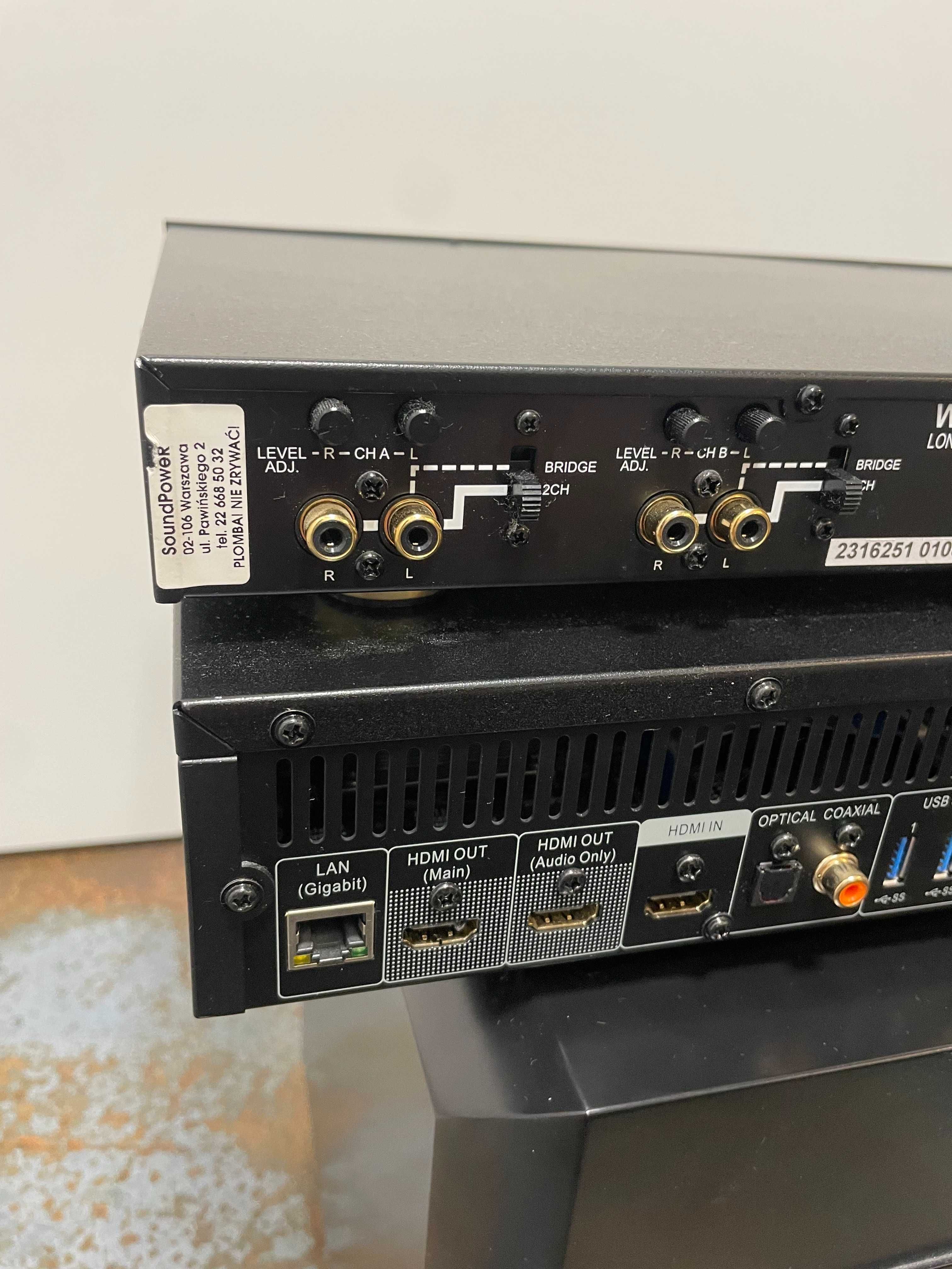 Kino domowe  głośnik centralny subwoofer bas końcówka