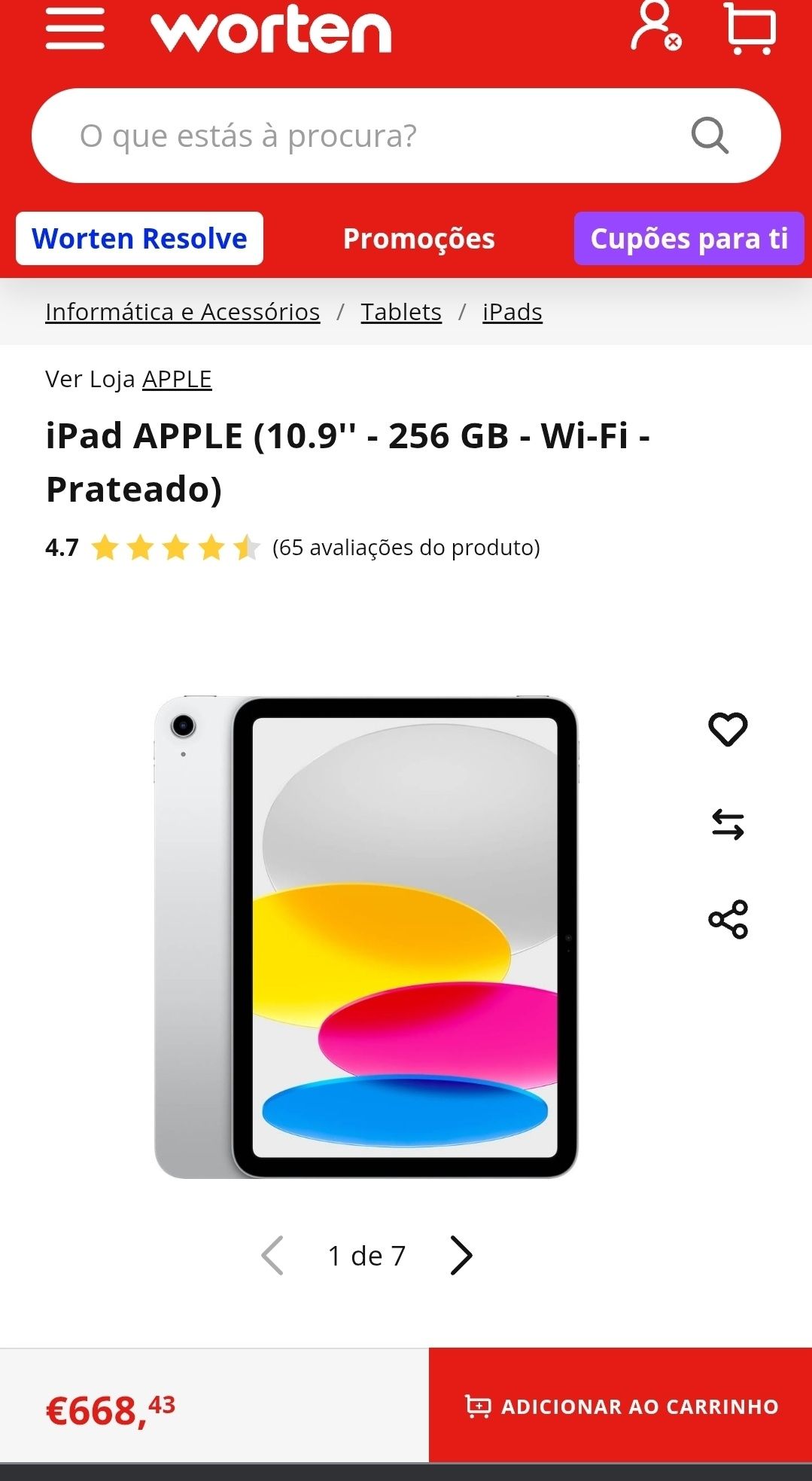 iPad 10th Gen 256GB, 64GB SELADO/NOVO. Troca/retoma. Garantia