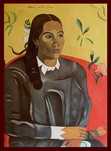 Obraz olejny na płótnie " Kobieta z kwiatem " Paul Gauguin