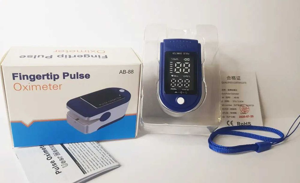 АКЦИЯ -50%  Пульсоксиметр Fingertip Pulse Oximeter AB-88 SpO2